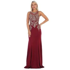 May Queen 1629 Burgundy Dress